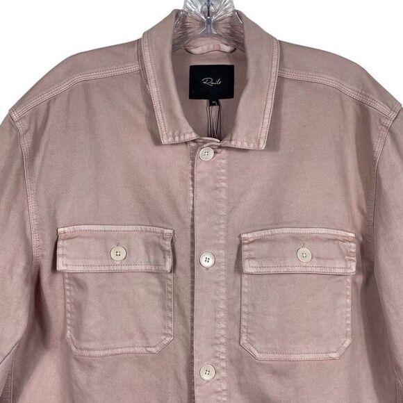 NWT Rails Men's Franklin Utility Jacket Size Medium Shacket Cotton Desert Rose - Picture 6 of 16